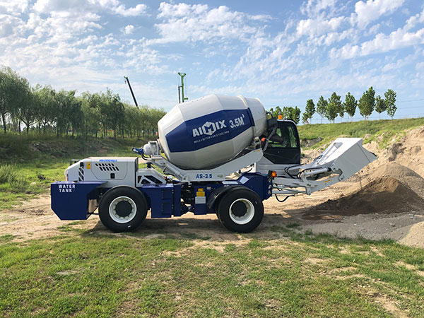 Self-Loading Concrete Mixer